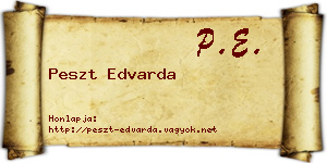 Peszt Edvarda névjegykártya